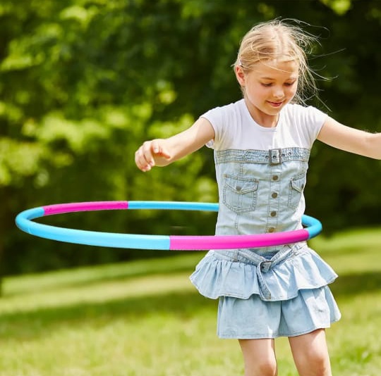 Fun for everyone! Our detachable and adjustable hoop grows with you! Customize the size for any age, and let the good times roll!