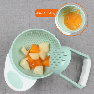Baby 2-Piece Food Mashing Bowl Set with Grinder and Spoon – Ideal for Weaning & Homemade Purees