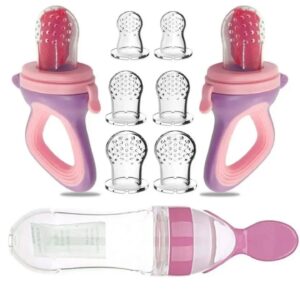 11 piece Fruit Feeder01 11 Piece Baby Silicone Pacifier Purple