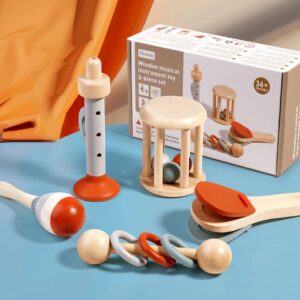 5 Piece Montessori Musical Wooden Toys 5 Piece Montessori Musical Wooden Toys