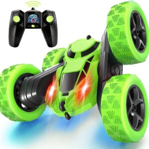 Double Sided RC Stunt Car (1) Double Sided RC Stunt Car Green