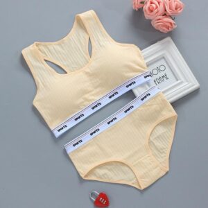 Girls Sports Bra Set (4) Girls Sports Bra Set Yellow
