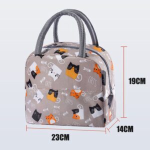 Insulated Floral Lunch bags (3) Insulated Floral Lunch bags Grey