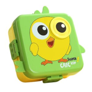 Kids 3D Bento Lunchbox (1) Kids 3D Bento Lunchbox Green Chick