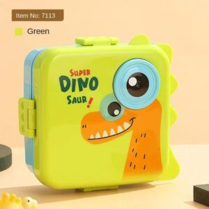 Kids 3D Bento Lunchbox (2) Kids 3D Bento Lunchbox Green Dino