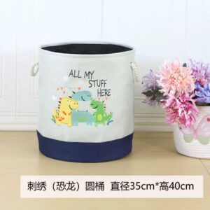 Kids Storage Basket (1) Kids Storage Basket - Round Navy
