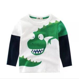 White Dinosaur Boys Long Sleeved Shirts Size White Dinosaur Boys Long Sleeved Shirts Size 130