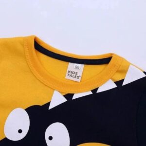 Yellow Dinosaur Boys Long Sleeved Shirts Yellow Dinosaur Boys Long Sleeved Shirts Size 140