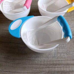 mashing bowl 2 piece Baby Weaning Mashing Bowls Blue