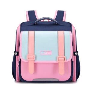 Deep BlueBTkeda BTKEDA Ergonomic Lightweight School Backpack – Waterproof Orthopedic School Bag (5-9 Years) Navy/pink