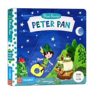 peter pan Peter Pan PUSH PULL SLIDE Toddler Interactive Board Story Book by CampBell